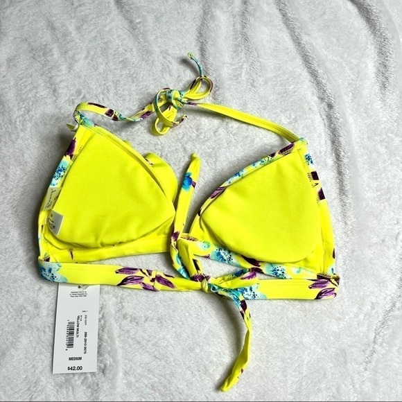Sugar Beach Neon Tropical 2 Piece Bikini Set Size Medium / large New With Tags - Picture 13 of 16